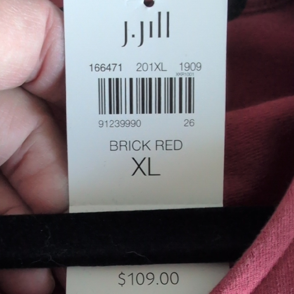 J. Jill Long Sleeve Dress in Coral of - Picture 6 of 8
